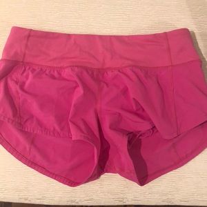 Hot Pink Lululemon Speed Up Shorts